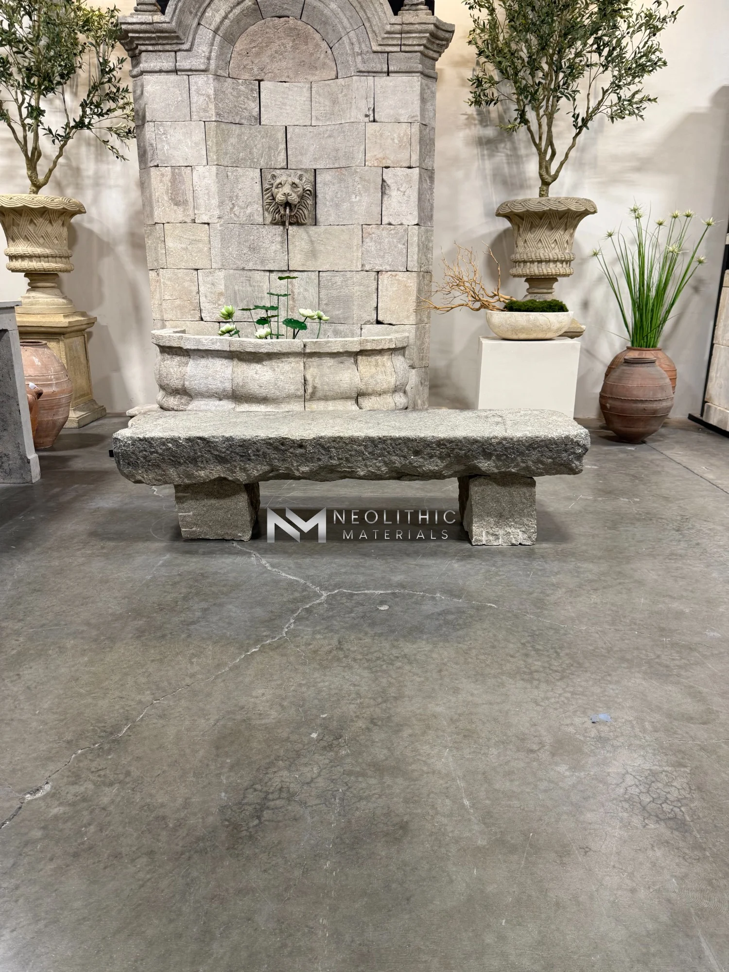 Antique Granite Bench - Image 5